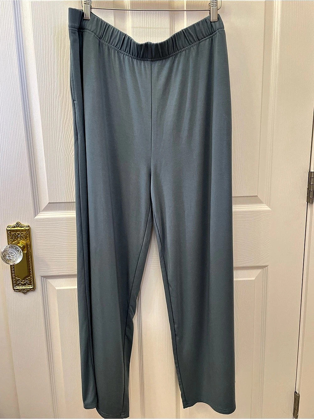 Cozy Earth Bamboo Stretch-Knit Lounge Pant Wide Leg 2XL in Dawn